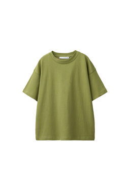 PACK TRES CAMISETAS RAYAS Y LISAS / Verde pato - Zara фото 7
