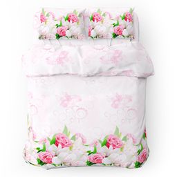 Пододеяльник на пуговицах Евро Макси Ницца 240х215см, бязь Комфорт 121г/м2, хлопок 100%, упаковка классическая ПВХ 28х41см, Домашняя мода (Россия)