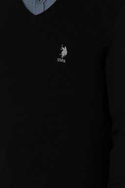 Мужской черный базовый свитер - U.s. polo assn фото 21