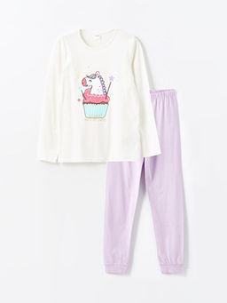 Bisiklet Yaka K?z ?ocuk Pijama Tak?m?