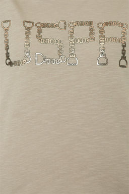 Женская укороченная футболка цвета хаки с круглым вырезом Неожиданная скидка в корзине - U.s. polo assn фото 6