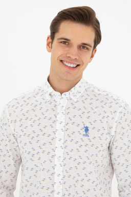 Мужская голубая рубашка с длинным рукавом - U.s. polo assn фото 2