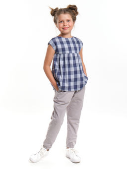 Футболка для девочки UD 1965 клетка - Mini maxi фото 2