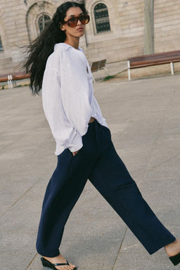 PANTAL?N BARREL / Marino - Zara фото 5