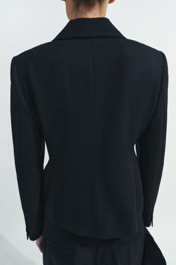 BLAZER ENTALLADA CON LANA ZW COLLECTION / Negro - Zara фото 2