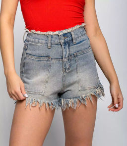 Джинсовые шорты #КТ6322, голубой