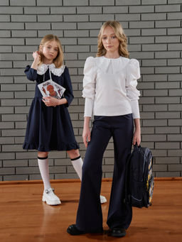 Блузка из лапши для девочки Белая 7+ - Bungly фото 10