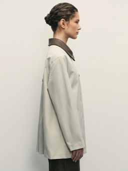 Плащ с акцентным воротником / Zarina  фото 4