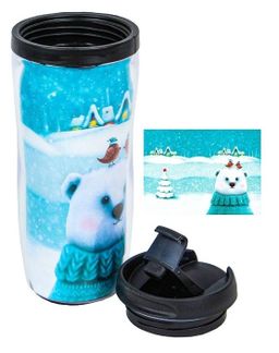 Термокружка "Белый мишка" 350мл. (НГ-2318)