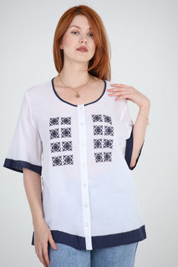 Рубашка женская летняя с орнаментом - Almond фото 4