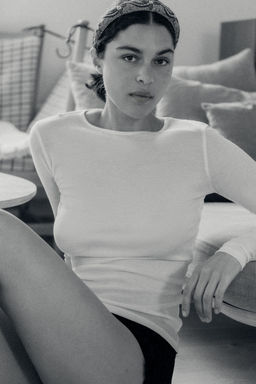 LYOCELL T-SHIRT WITH BACK DETAIL