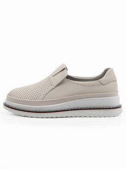 03-C319-2A BEIGE Полуботинки летние женские (натуральная кожа)