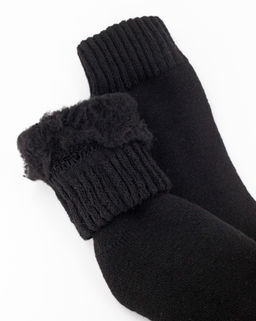 Носки р.35-40 Шерстяные Пух Черные - Krumpy фото 3