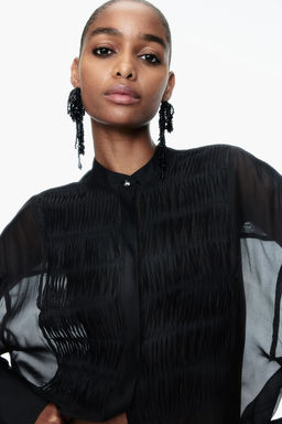 Camisa de gasa con pliegues - H&m фото 2