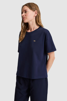 Kad_n Lacivert Bisiklet Yaka Basic Ti__rt - U.s. polo assn фото 4