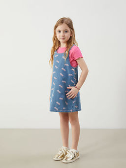 Barbie Bask?l? K?z ?ocuk Jean Elbise