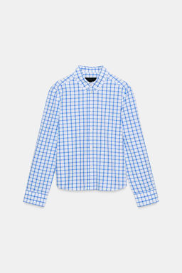 CHECK POPLIN SHIRT - Zara фото 6