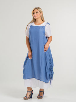 Платье 1155 бело-синий - Novita фото 5