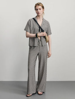 Брюки прямого кроя с принтом / Zarina  фото 5