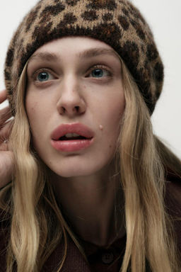 ANIMAL PRINT WOOL AND ALPACA BEANIE - Zara фото 4