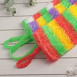 Мочалка-лента для тела «Медведь», 40×13 см, цвет МИКС