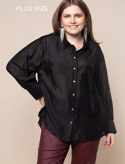 VILATTE / Блузка из полупрозрачного лиоцелла с натуральным шелком  фото 13