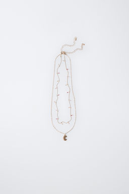 PACK OF TWO CROISSANT PENDANT NECKLACES