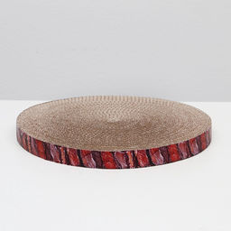 Гофрокогтеточка Пижон круглая Спил сосны, с пропиткой, 28 х 2,5 см  фото 8