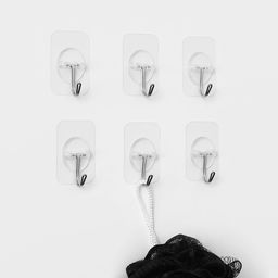 Крючки самоклеящиеся Доляна Классика, 6 шт., прозрачные фото 3