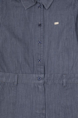 K_z _ocuk Siyah Dokuma Elbise - U.s. polo assn фото 3