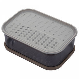 Терка из нержавеющей стали Linea Presto 18,8х13,5х6,6см, с контейнером, коричневый, Regent (Китай) - Домашняя мода фото 2