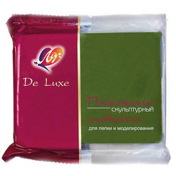 Пластилин скульптурный ЛУЧ DE LUXE оливковый, 300 г