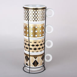 Набор кружек 200мл на подставке 1/5 7495