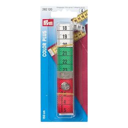 PRYM 282120 Сантиметр Color Plus с кнопкой 150 см 1 шт в блистере шкала в см