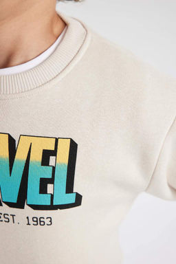 Толстая толстовка с капюшоном Marvel для мальчиков - Defacto фото 6