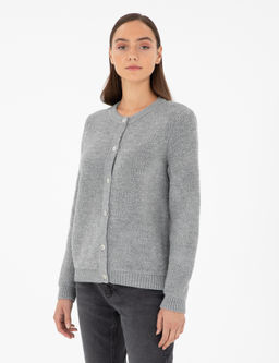 Gri Melanj Slim Fit Triko H_rka