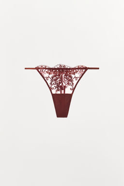 EMBROIDERED LACE THONG - Zara фото 2