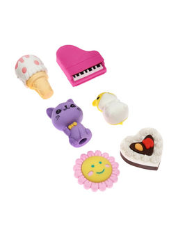 Набор фигурных ластиков, 6 штук, МИКС