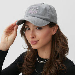 Кепка женская «Сердце» MINAKU, серая, размер 58