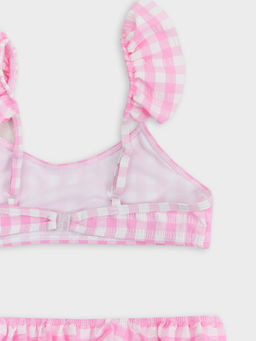 Купальник для девочек раздельный розовый в клетку - Mark formelle фото 10