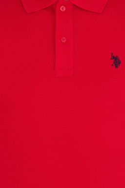 U. S. Polo Assn Мужская красная базовая футболка с воротником-поло - U.s. polo assn фото 6
