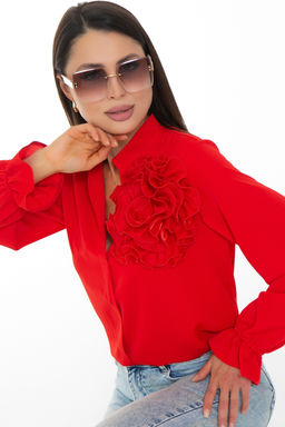 Блуза Модная Люкс (алый) - Diolche фото 2
