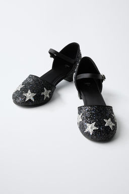 STAR HEEL SHOES WITH GLITTER - Zara фото 3