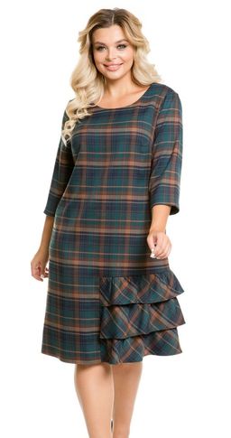 Платье 1039 синяя клетка - Novita фото 7