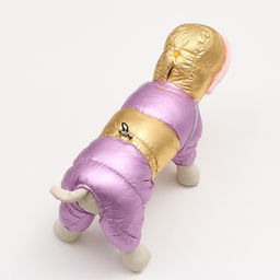 Комбинезон Блик с утяжкой, размер 10 (ДС 25 см, ОГ 34 см, ОШ 24 см), золото-лавандовый - Simaland фото 4