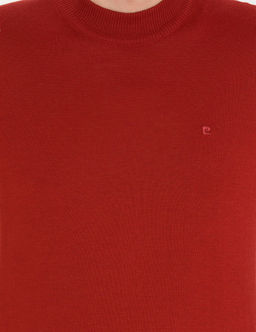Kiremit Slim Fit Bato Yaka Y_n Kar___ml_ Basic Triko Kazak - Pierre cardin фото 6