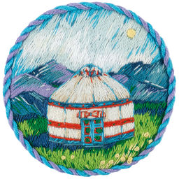 Набор для вышивания PANNA Живая картина JK-2330 Брошь. Юрта 5.5 х 5.5 см