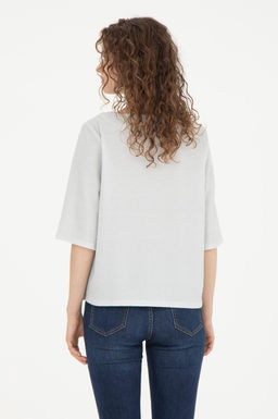 Женская футболка цвета экрю - U.s. polo assn фото 12