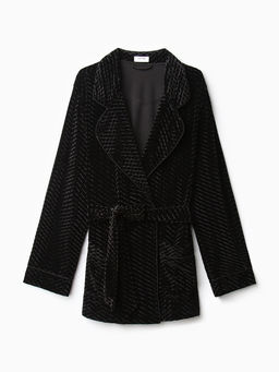 Жакет женский KAFTAN «Бархат», размер 40, чёрный