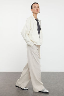 TRENDYOLMILLA Tas Wide Leg/Genis Paca Dokuma Pantolon TWOSS23PL00142 фото 2